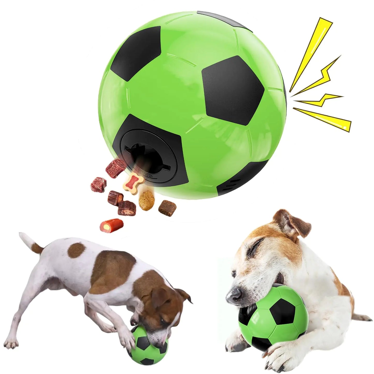 Frutasky Dog Treat Ball with Fun Giggling Sound - 4.61Inch Interactive Dog Toys Ball Dog Treat Dispenser Toy for Large Dogs & Small Dogs
